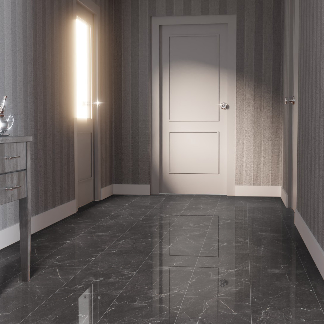 JANGAL Laminat, Laminatboden Bodenbelag 8mm Glanz Stone Line Glanz 2909 Botticino Classico dark JANGAL Laminat, Laminatboden Bodenbelag 8mm Glanz Stone Line Glanz 2909 Botticino Classico dark