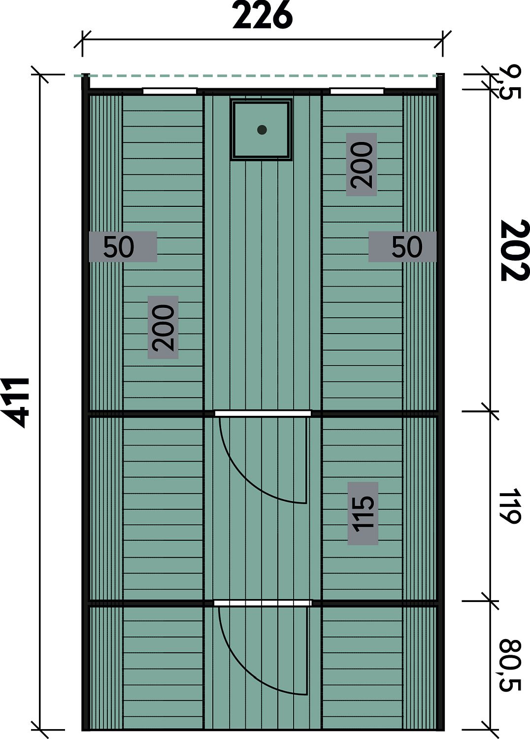 Wolff Finnhaus Saunafass Premium Svenja 1 Thermoholz Bausatz