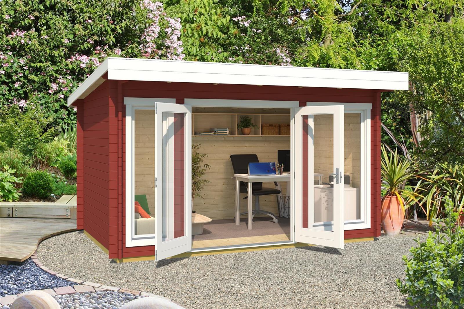 Lasita Maja Dorset 1 Gartenhaus Blockhaus 34 mm, 390 x 250, Schwedenrot Lasita Maja Dorset 1 Gartenhaus Blockhaus 34 mm, 390 x 250, Schwedenrot