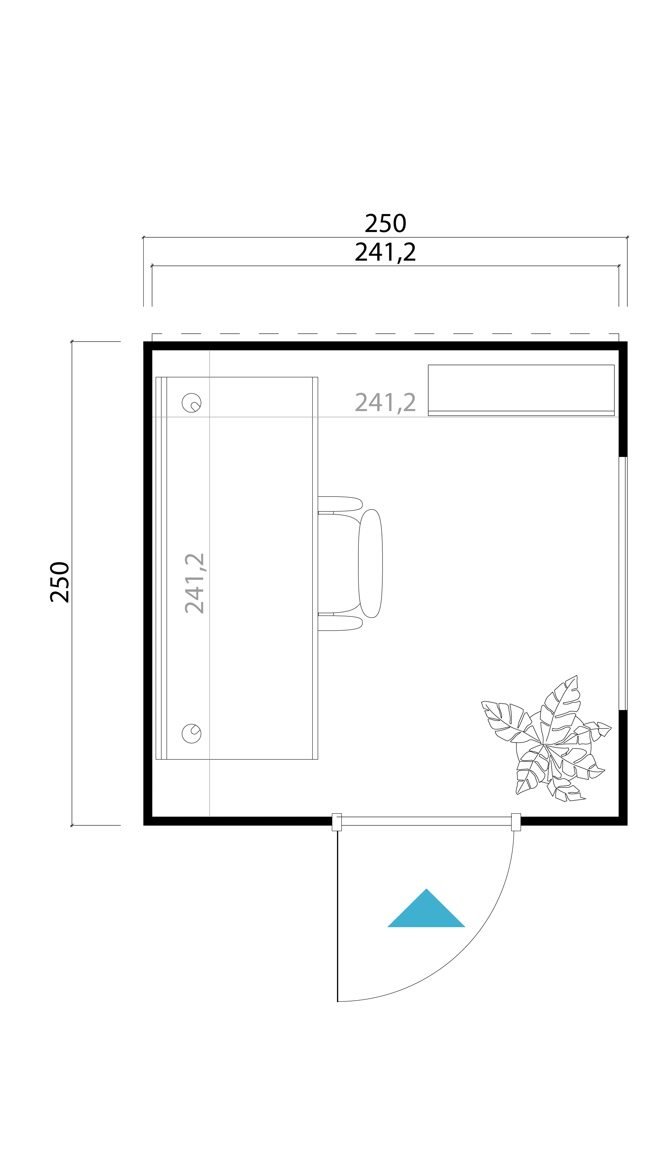 Lasita Maja Sardinia 1 Set Gartenhaus Blockhaus 44 mm, 250x250, Schwedenrot