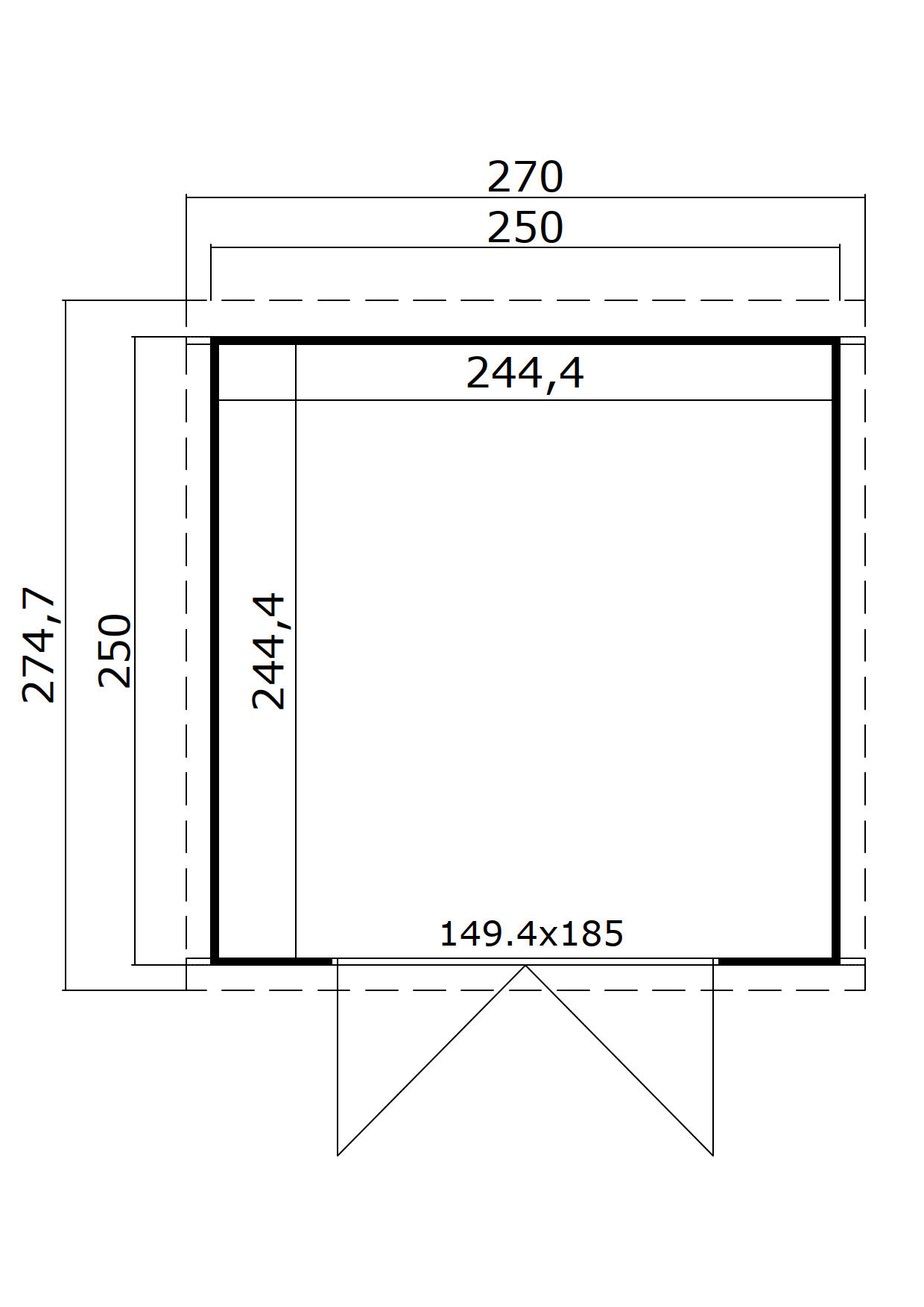 Lasita Maja Zambezi 4 Holz-Gartenhaus Blockhaus 28mm, 250x250, Lichtgrau