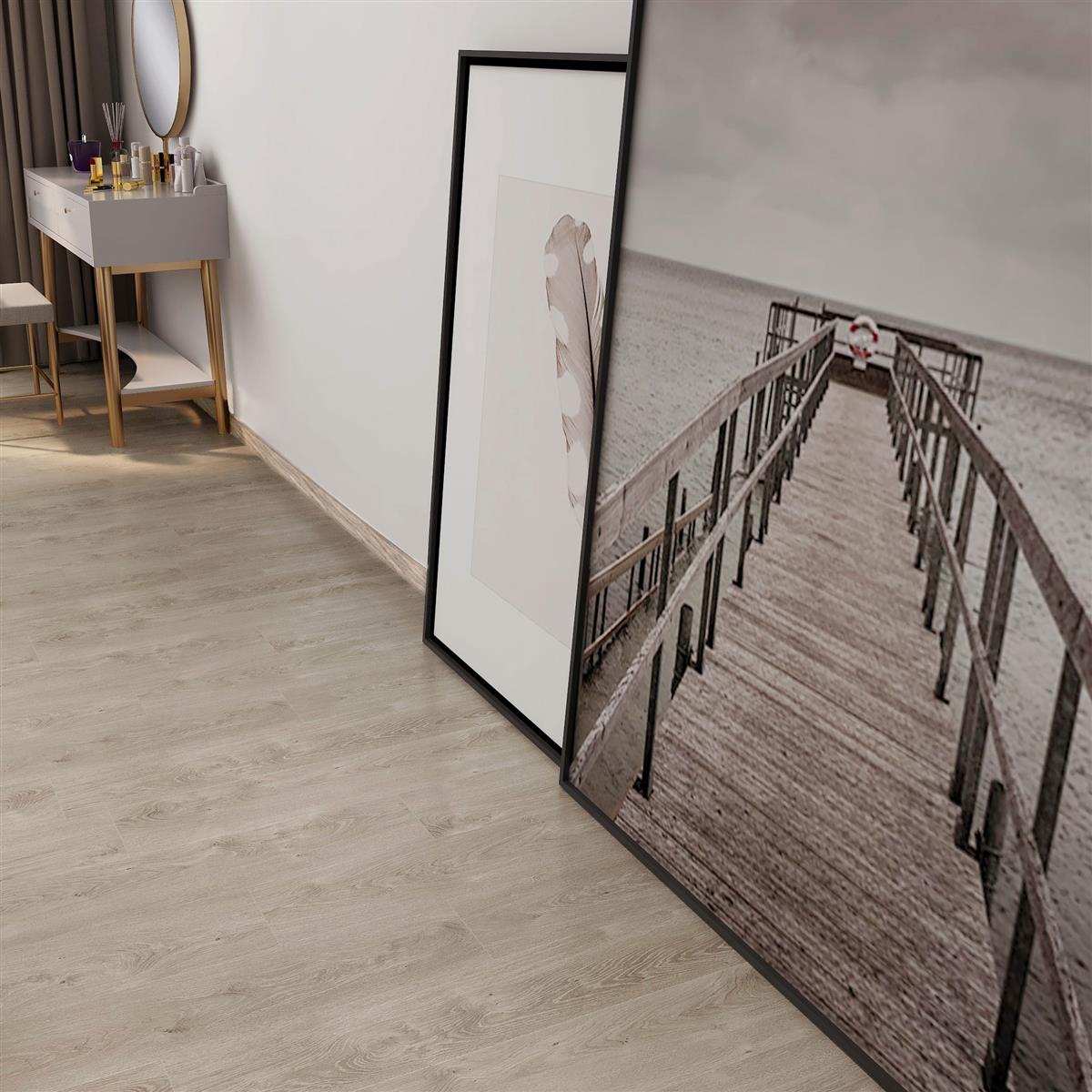 Klick-Vinyl inkl. Trittschall CHECK one Diele | 2433 Steindam Eiche Klick-Vinyl inkl. Trittschall CHECK one Diele | 2433 Steindam Eiche