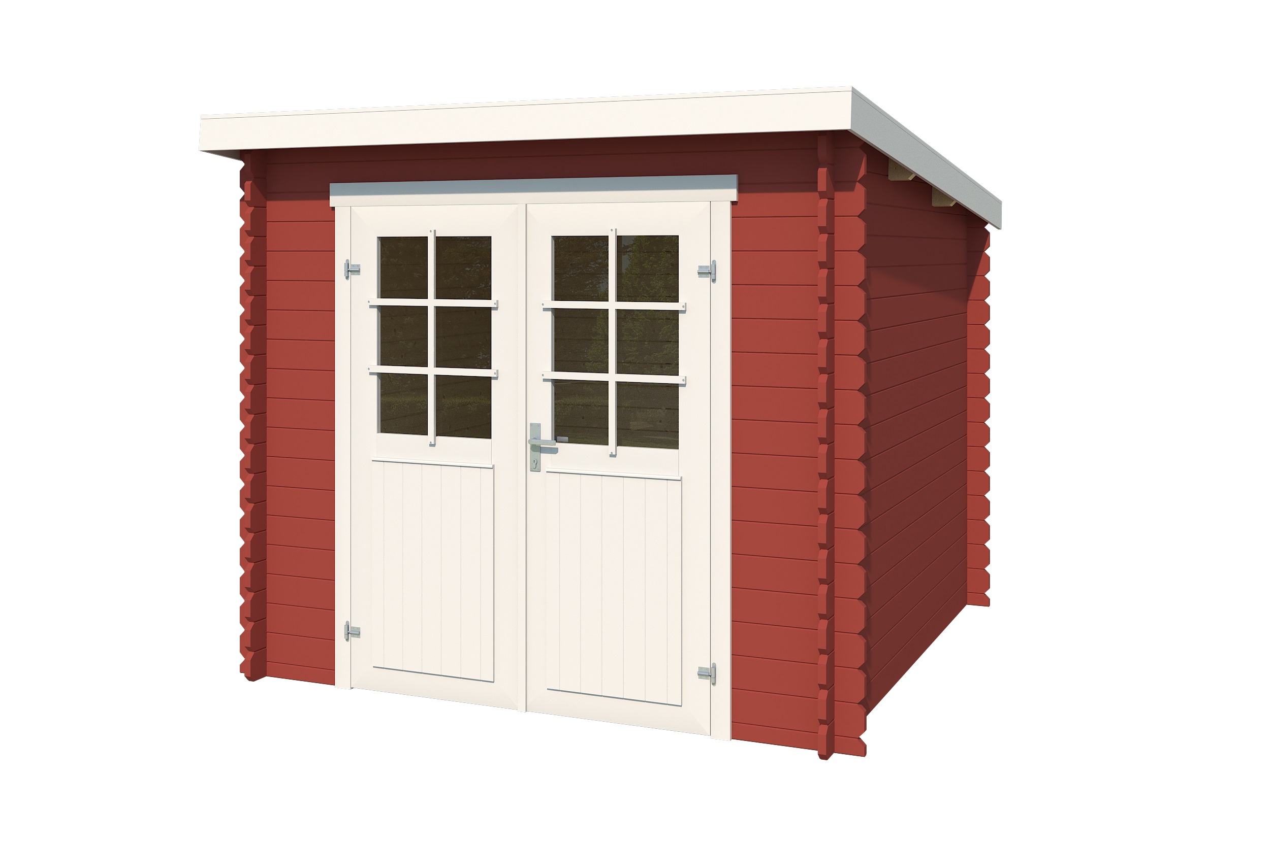 Lasita Maja Indi 175 Holz-Gartenhaus Blockhaus 28mm, 230x175, Schwedenrot