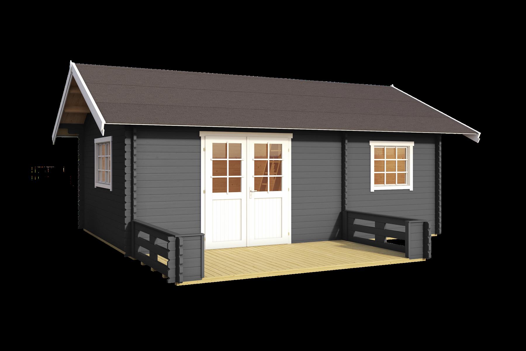Lasita Maja Caroline Terrasse mit Geländer 40 mm, 365 x 200, Carbongrau Lasita Maja Caroline Terrasse mit Geländer 40 mm, 365 x 200, Carbongrau
