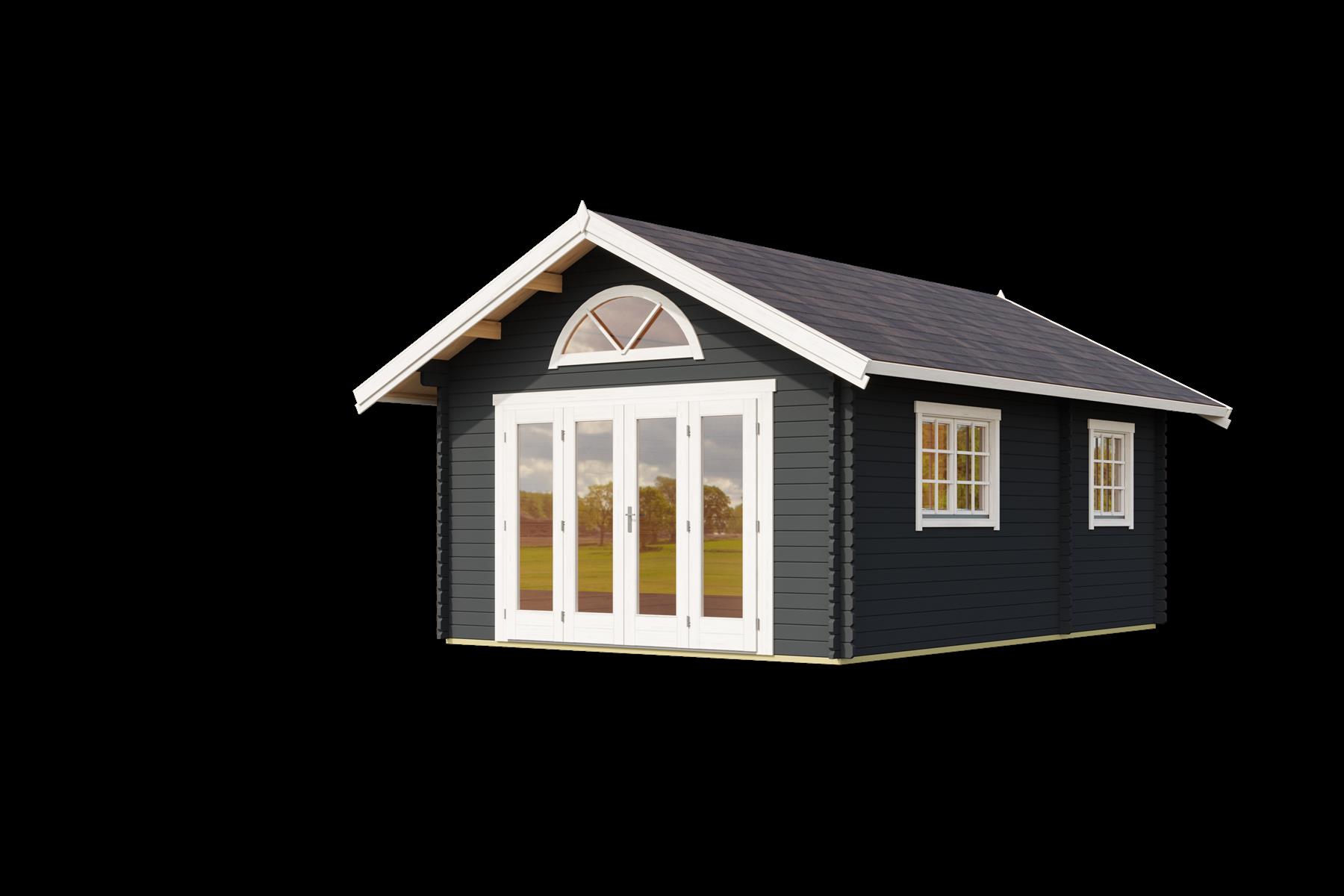 Lasita Maja Caroline 2.3 Gartenhaus Blockhaus 40 mm 3-Raum und Schlafboden, 390 x 575, Carbongrau Lasita Maja Caroline 2.3 Gartenhaus Blockhaus 40 mm 3-Raum und Schlafboden, 390 x 575, Carbongrau