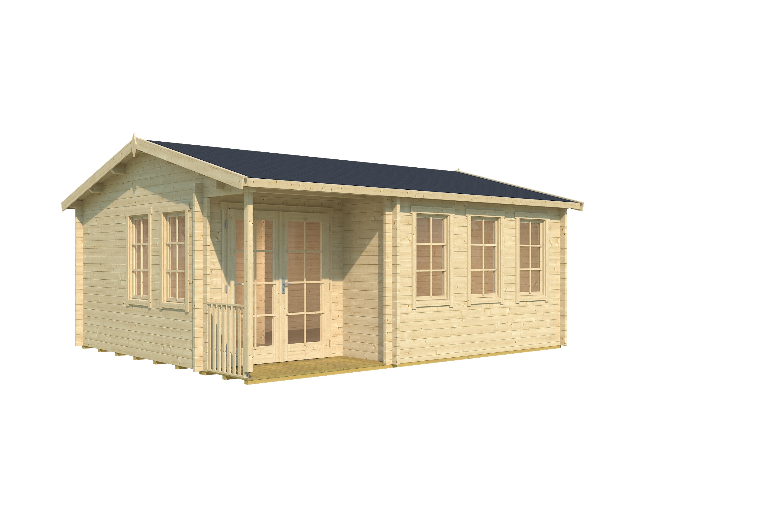 Lasita Maja Sri Lanka Set Gold Gartenhaus Blockhaus 44 mm mit 2-Raum und überdachte Terrasse, 560 x 480, Naturbelassen Lasita Maja Sri Lanka Set Gold Gartenhaus Blockhaus 44 mm mit 2-Raum und überdachte Terrasse, 560 x 480, Naturbelassen