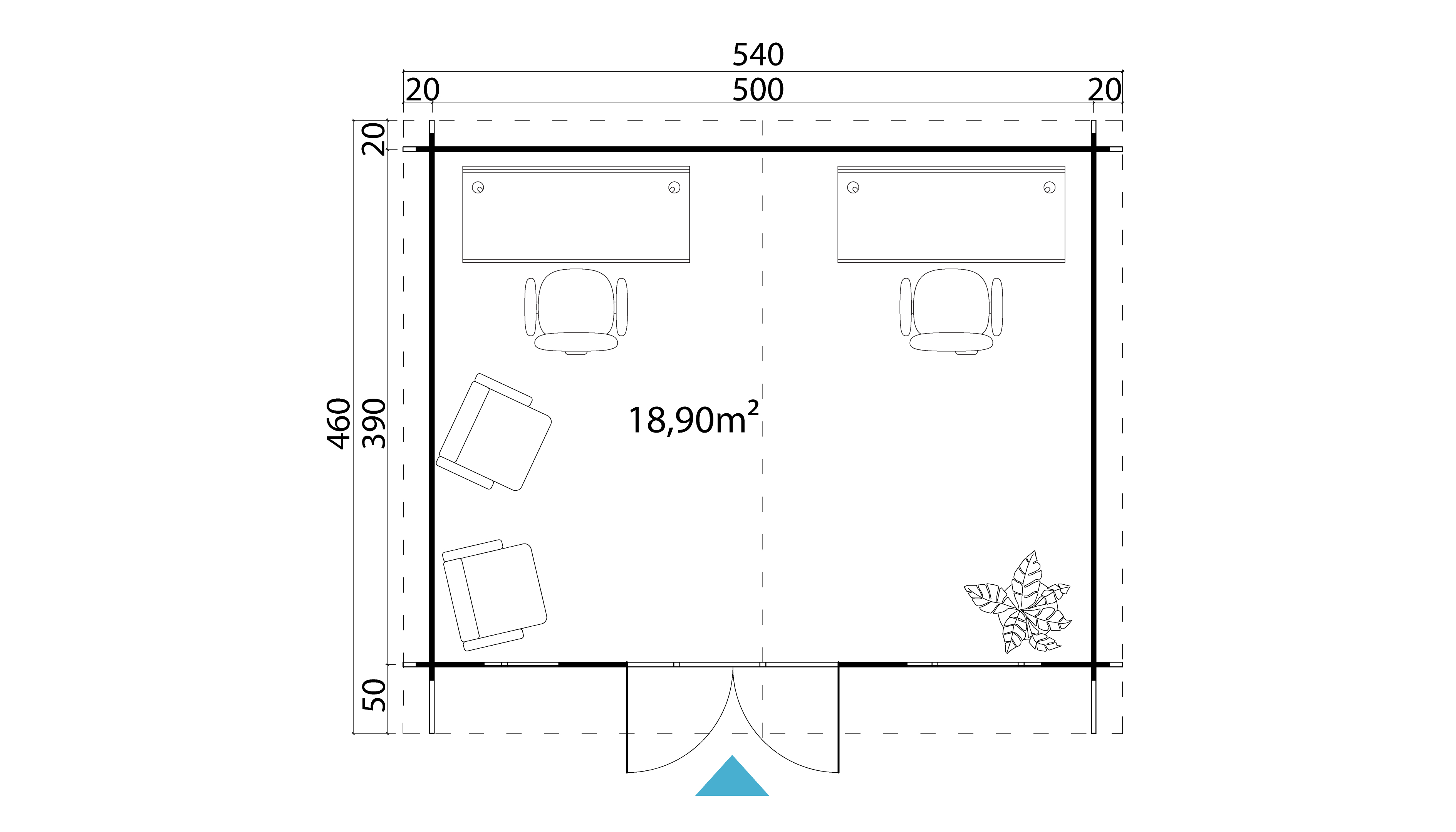 Lasita Maja Dorset 3 Gartenhaus Blockhaus 34 mm, 500 x 390, Schwedenrot