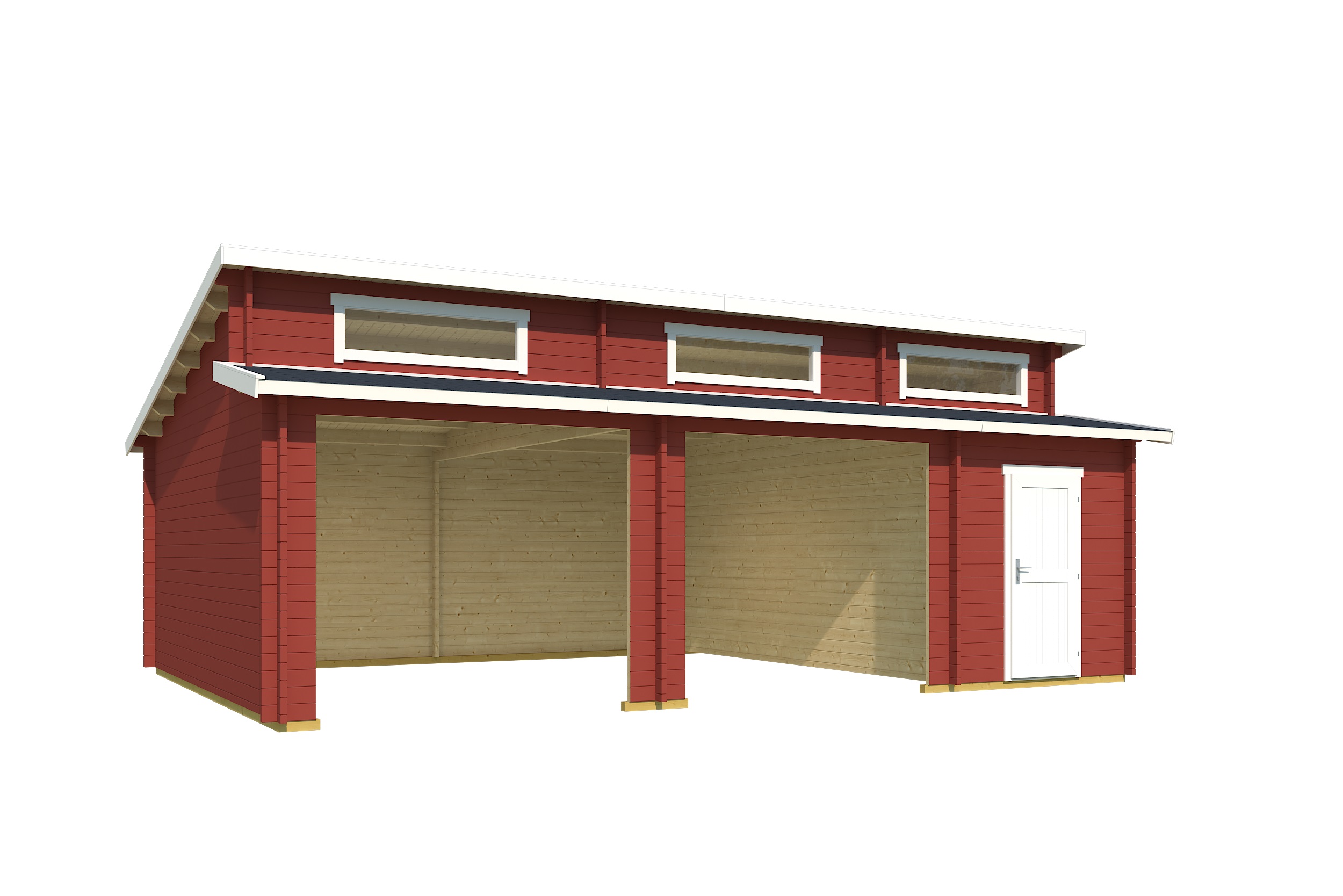 Lasita Maja Hawaii Ohne Tore Garage 44 mm 2-Raum, 780 x 520, Schwedenrot Lasita Maja Hawaii Ohne Tore Garage 44 mm 2-Raum, 780 x 520, Schwedenrot