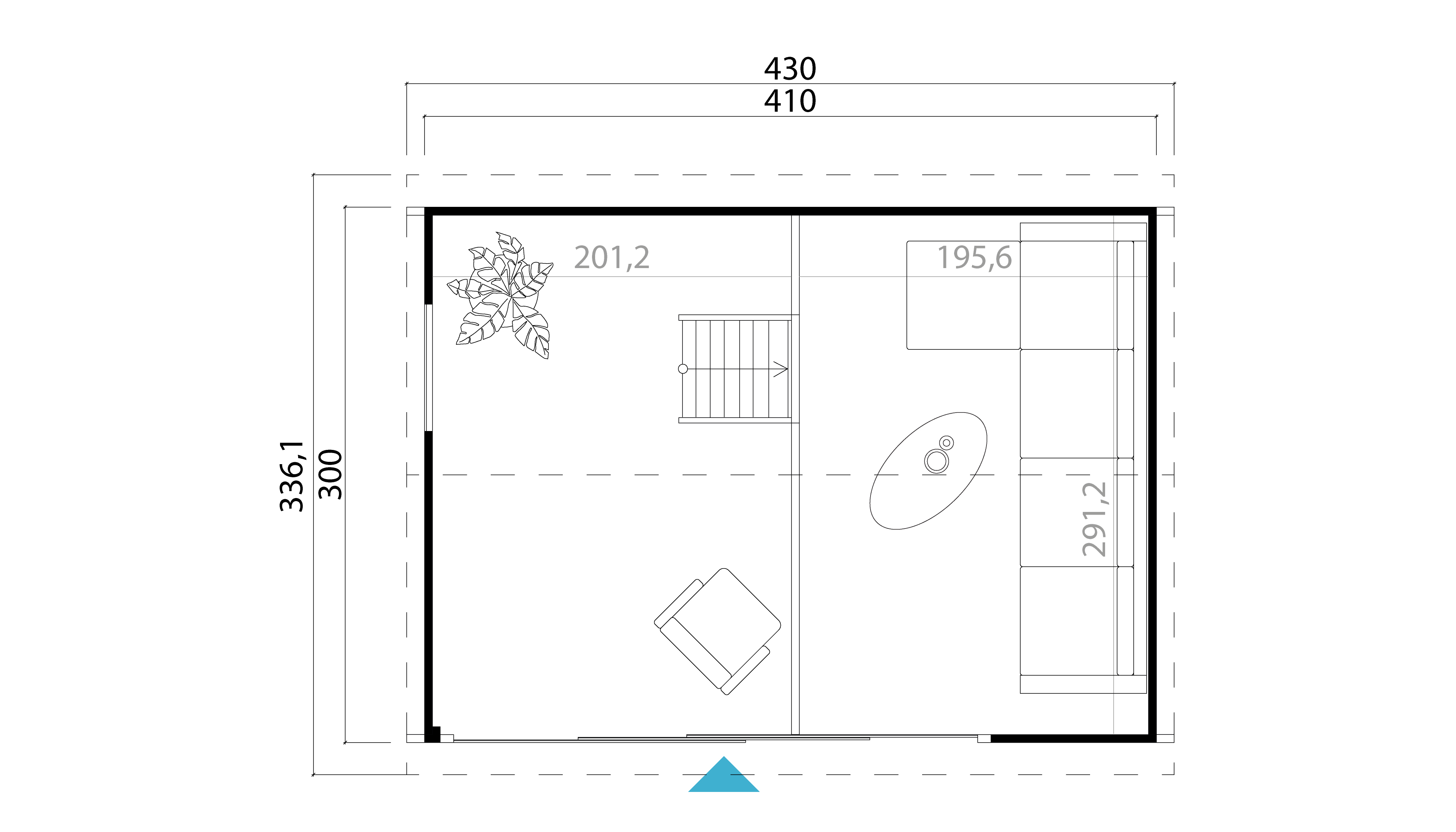 Lasita Maja Murano 2 Set Gartenhaus Blockhaus 44mm, mit Schlafboden, Fundamentmass 410x300, Carbongrau Lasita Maja Murano 2 Set Gartenhaus Blockhaus 44mm, mit Schlafboden, Fundamentmass 410x300, Carbongrau
